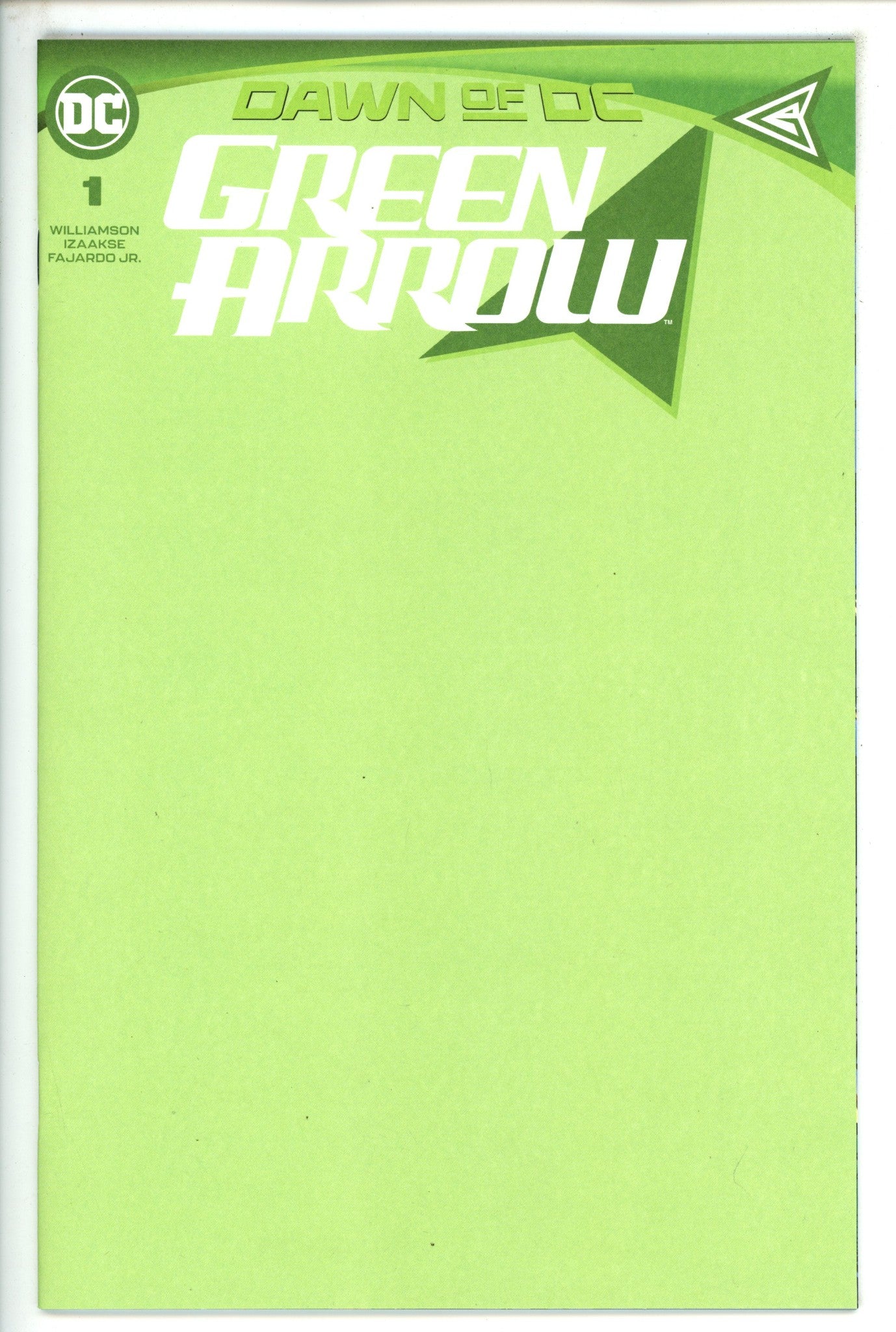 Green Arrow Vol 7 1 Blank Variant (2023)