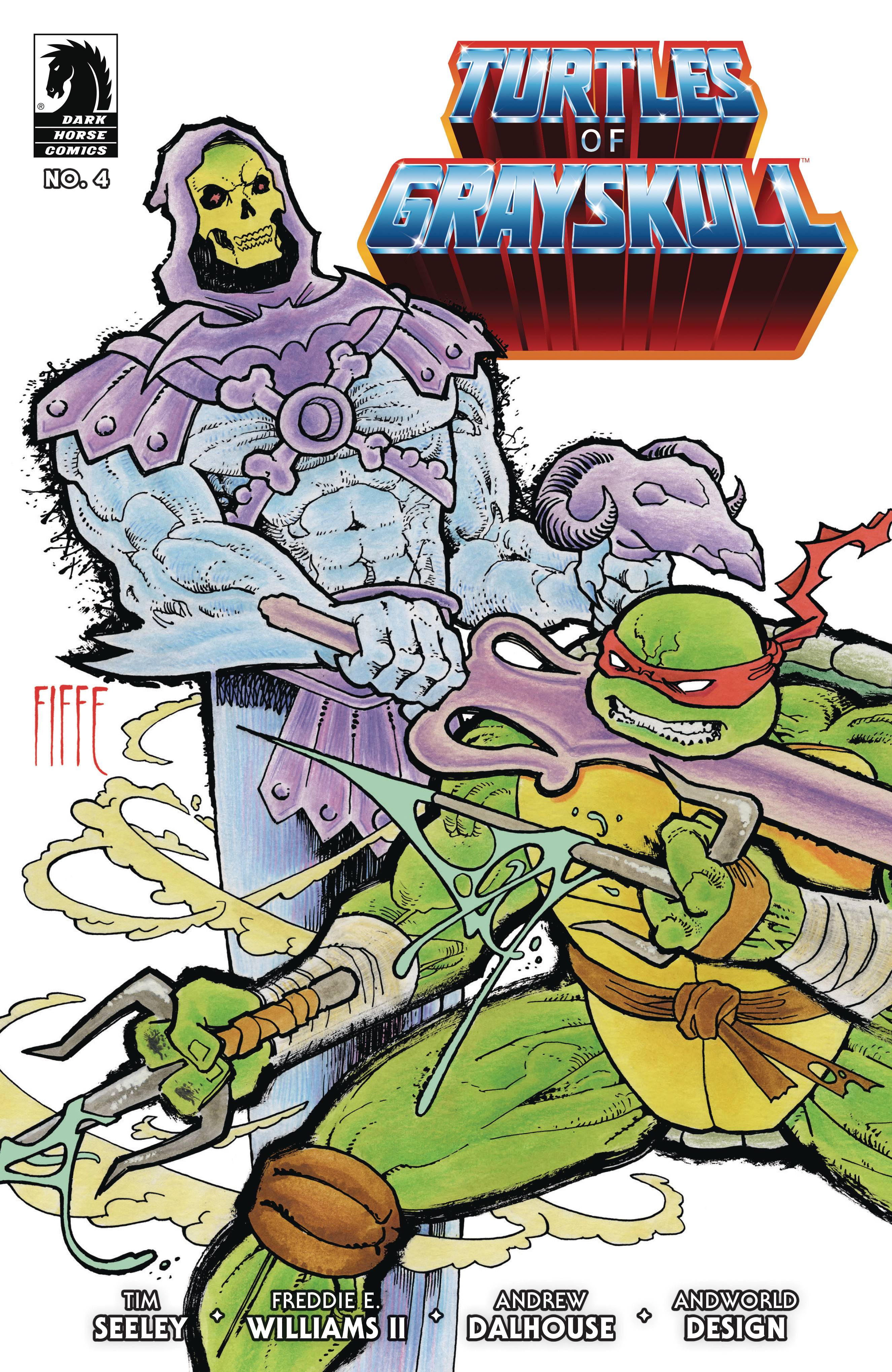 MASTERS OF UNIVERSE TMNT TURTLES OF GRAYSKULL #4 CVR B FIFFE