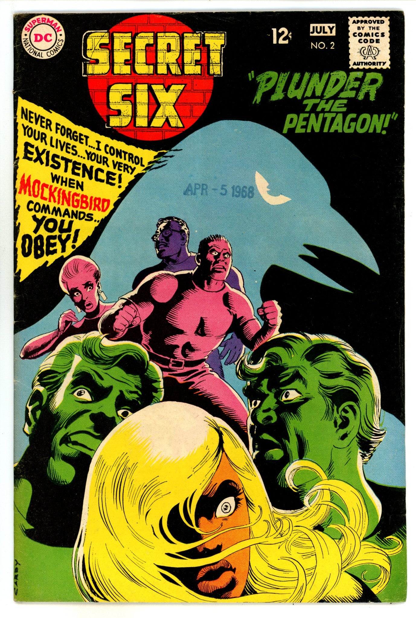 Secret Six Vol 1 2 FN (6.0) (1968) 