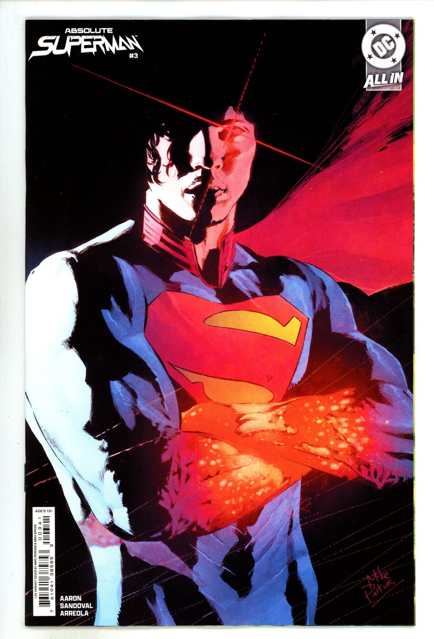 Absolute Superman  3 Perkins  Incentive Variant NM+  (2024)