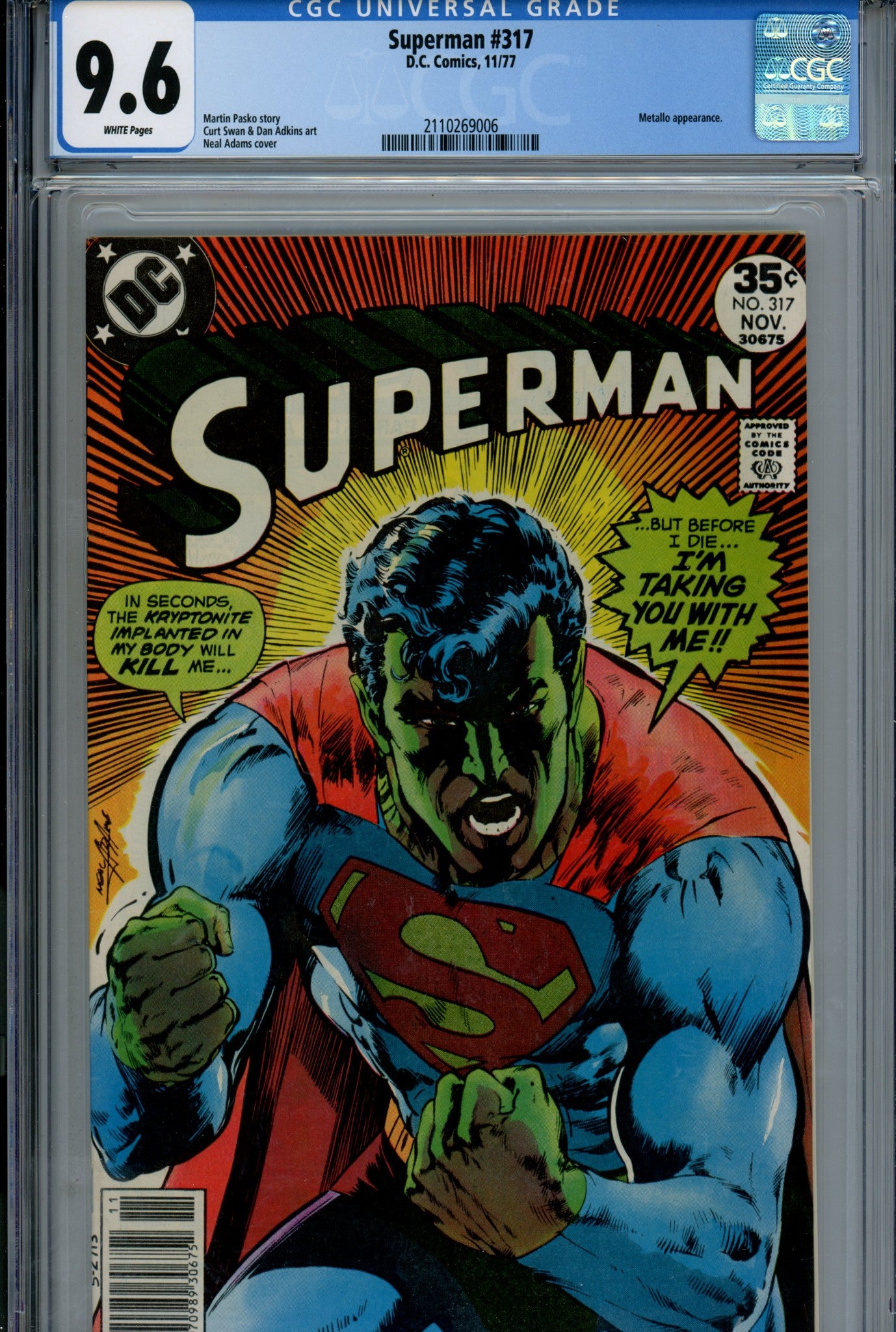 Superman Vol 1 317 CGC 9.6 (NM+) (1977) 