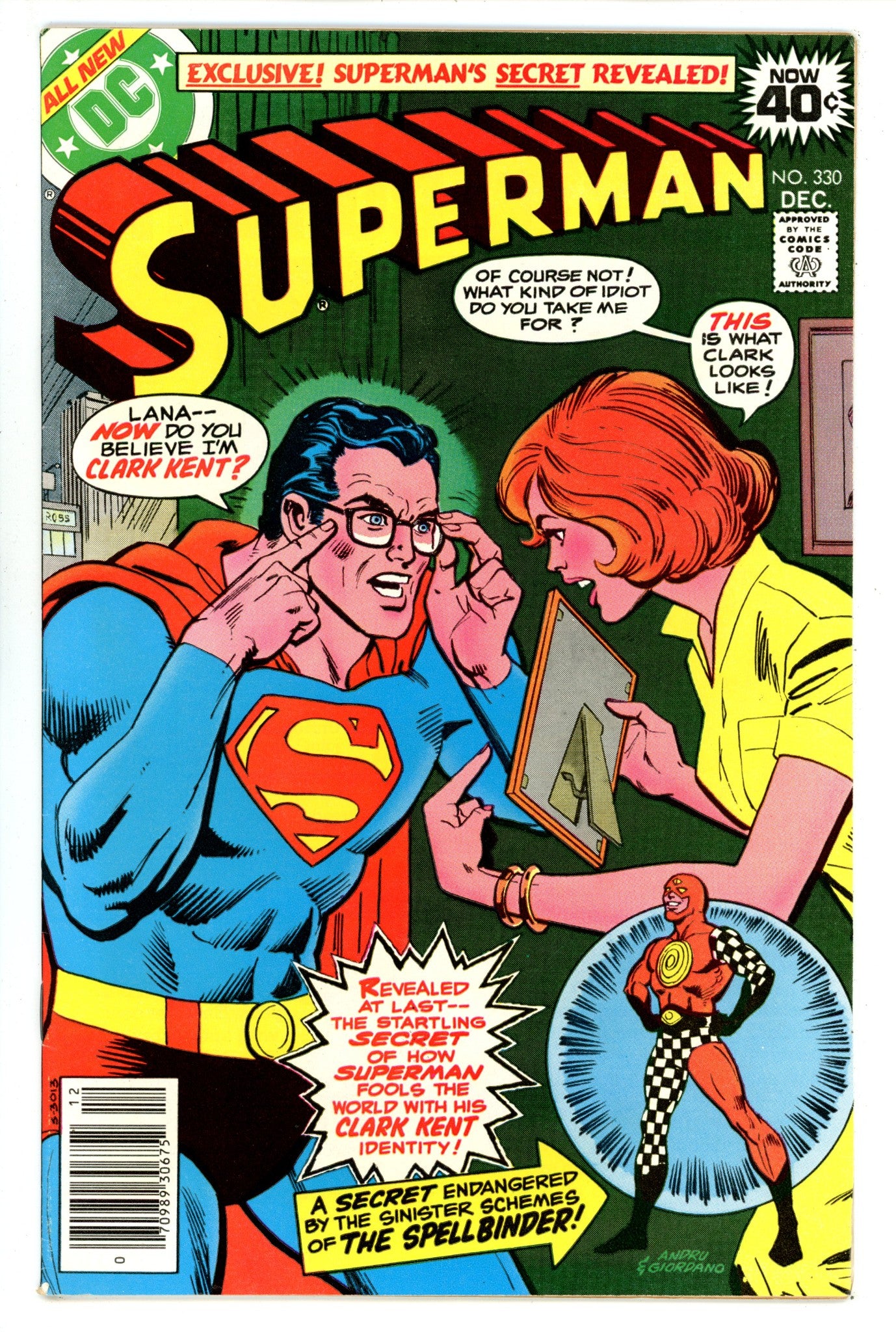 Superman Vol 1 330 VF- (7.5) Mark Jewelers (1978) 