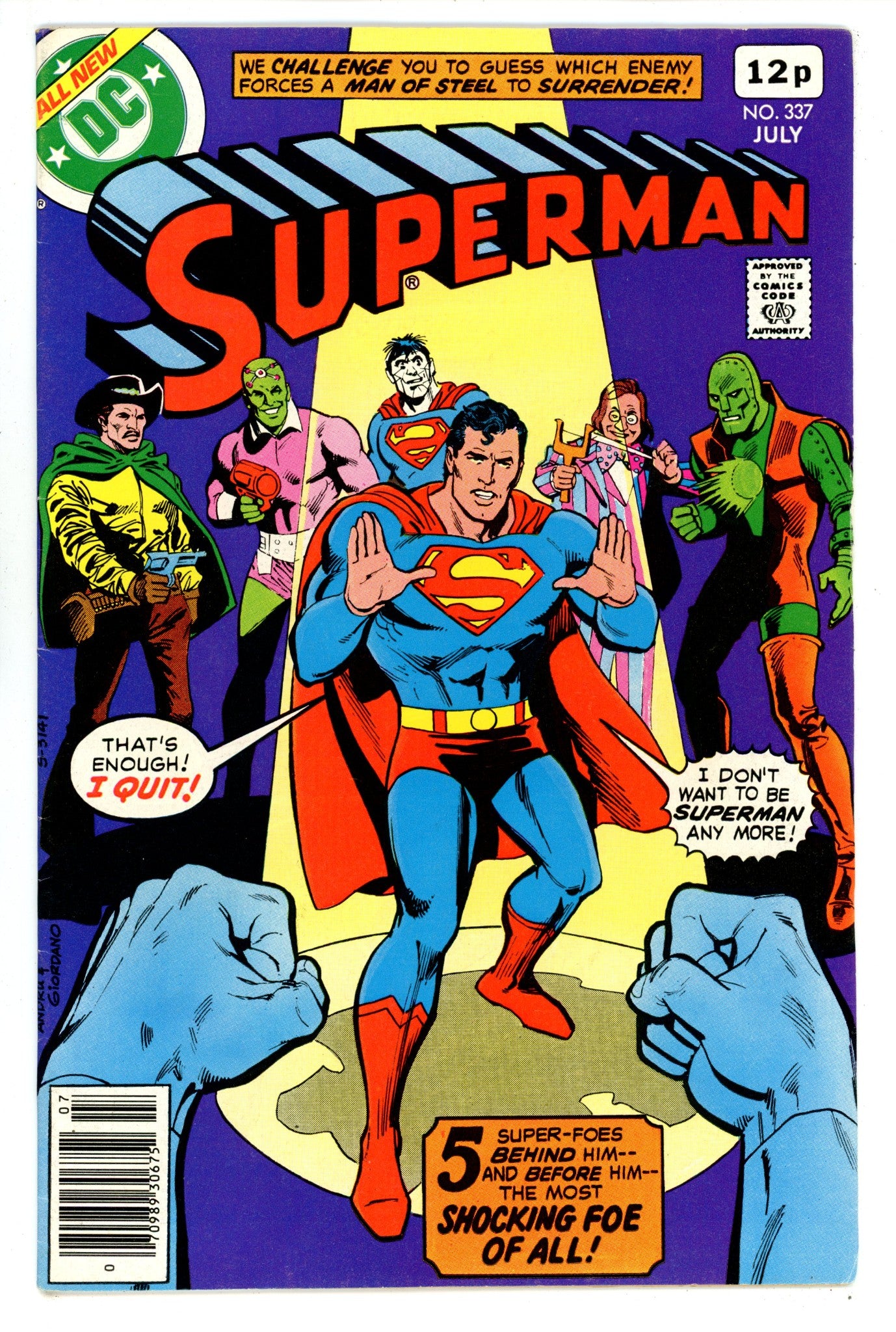 Superman Vol 1 337 FN/VF (7.0) Pence (1979) 