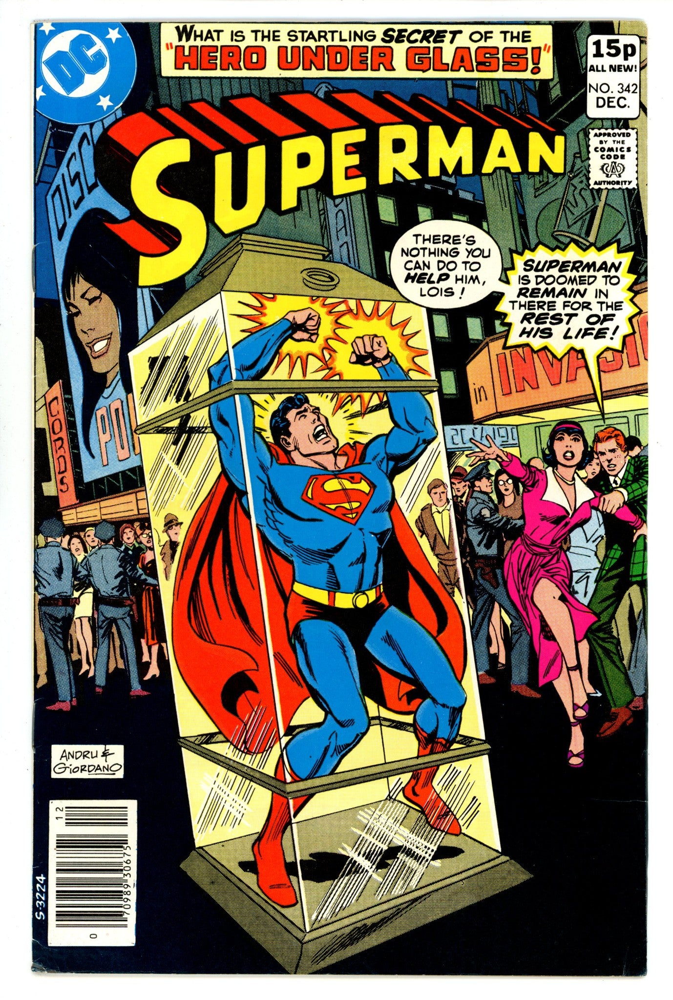 Superman Vol 1 342 VF- (7.5) Pence (1979) 