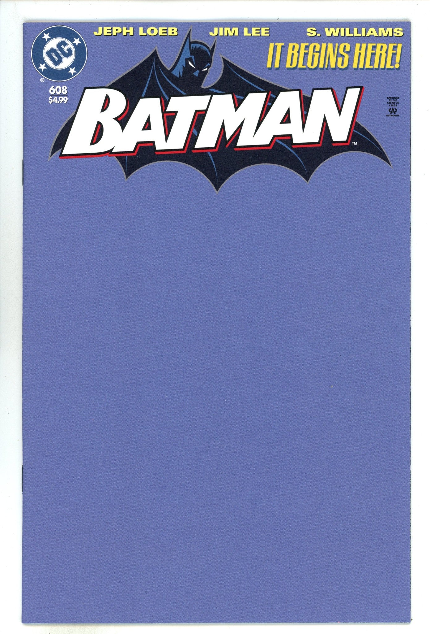 Batman Vol 1 608   Facsimile Blank Variant   (2024)