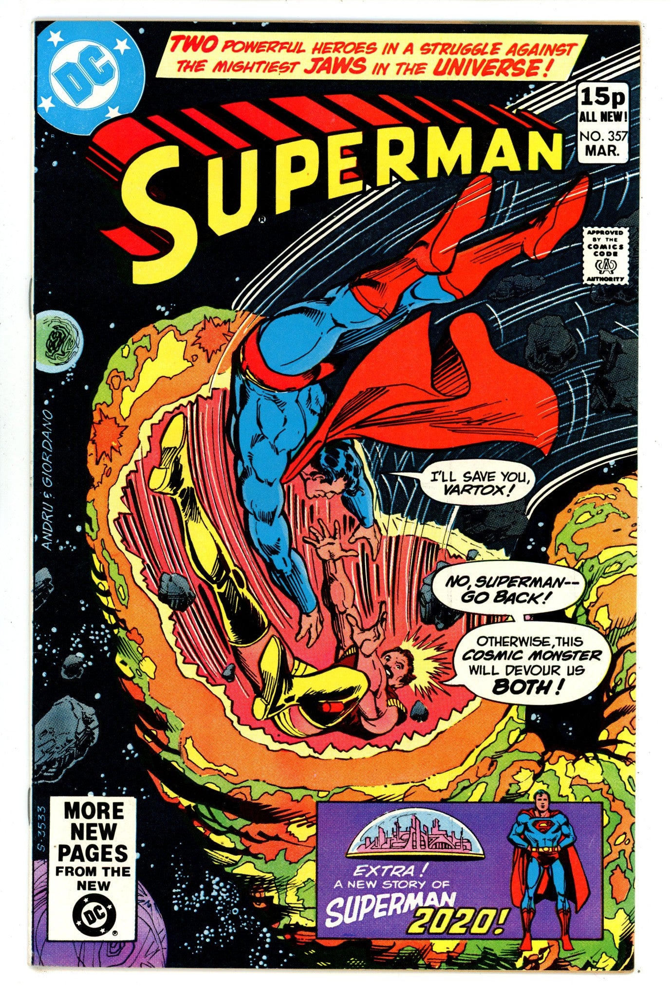 Superman Vol 1 357 VF- (7.5) Pence (1981) 