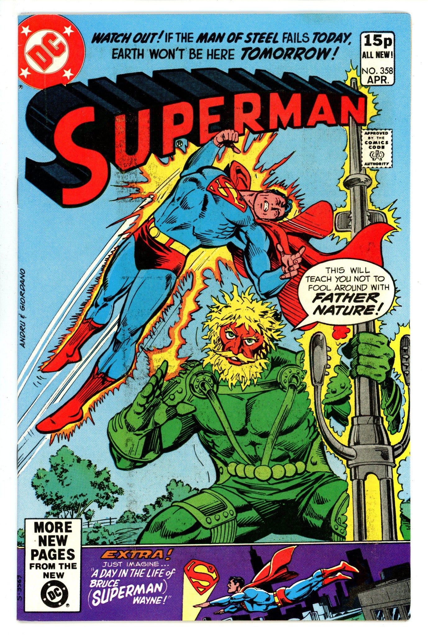 Superman Vol 1 358 FN/VF (7.0) Pence (1981) 