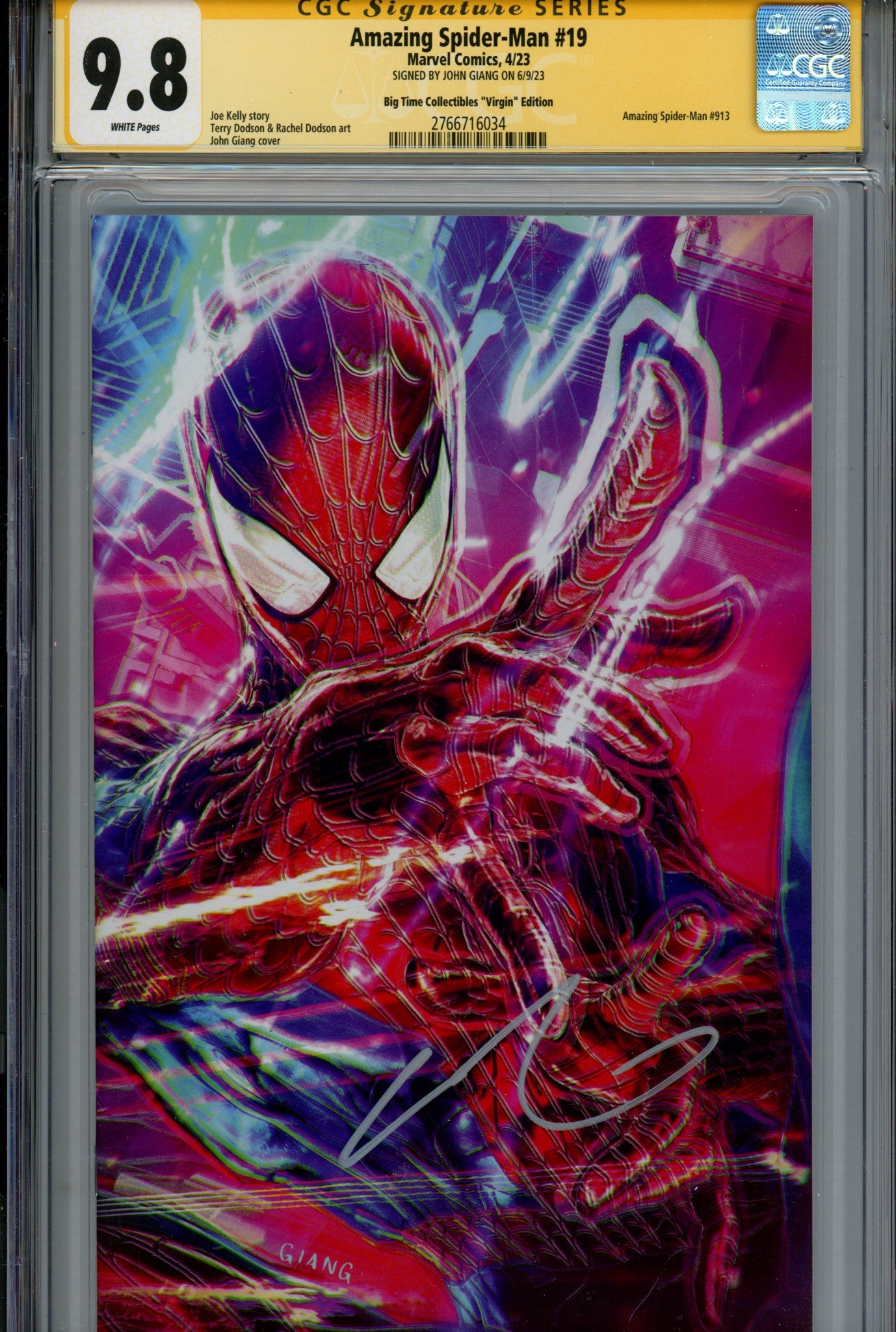 Amazing Spider-Man Vol 6 19 CGC 9.8 (NM/M) (2023) Giang Virgin Exclusive Variant Signed x1 Cover John Giang 