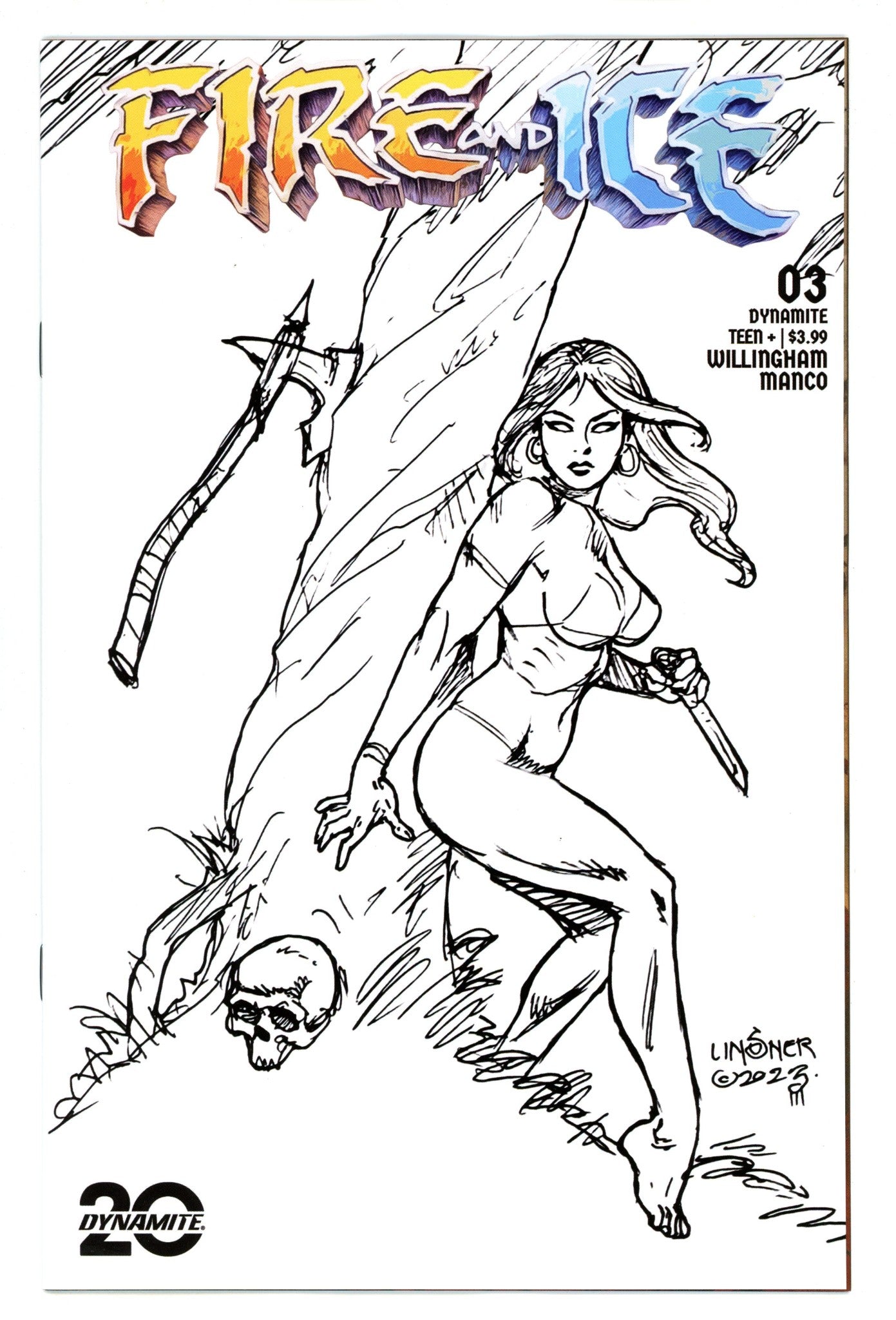 Fire And Ice 3 Linsner Line Art Incentive Variant (2024)