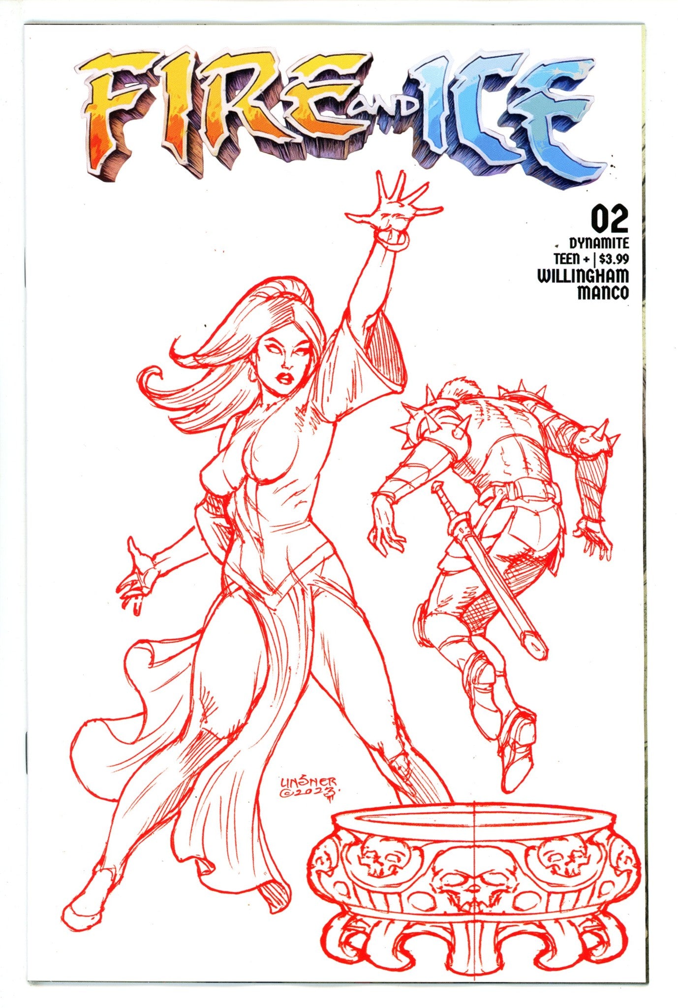 Fire And Ice 2 Linsner Red Sketch Incentive Variant (2023)