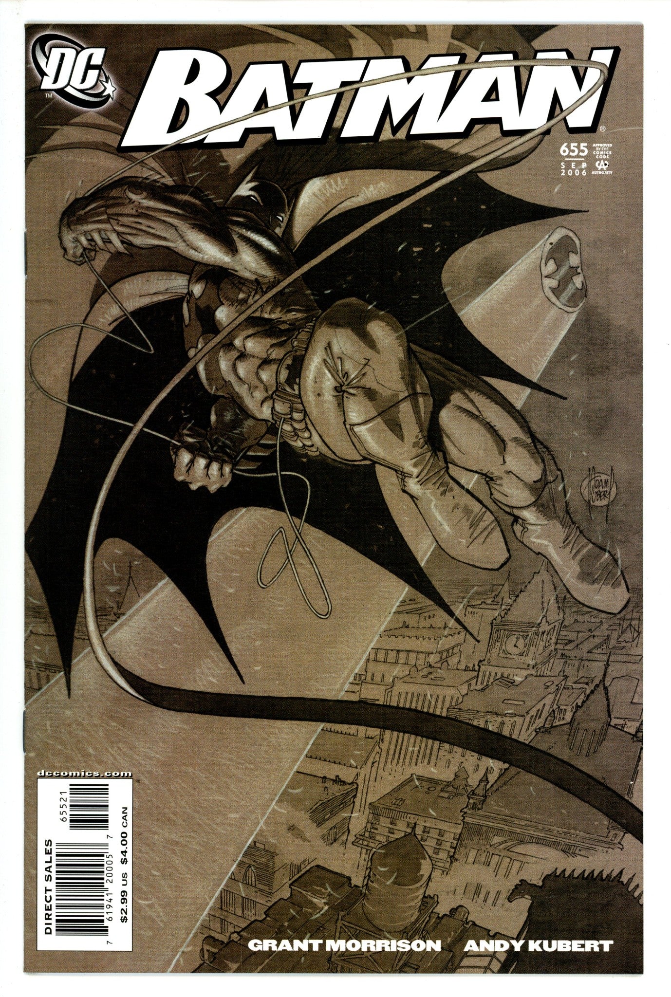 Batman Vol 1 655 NM- (9.2) (2006) Kubert Incentive Variant 