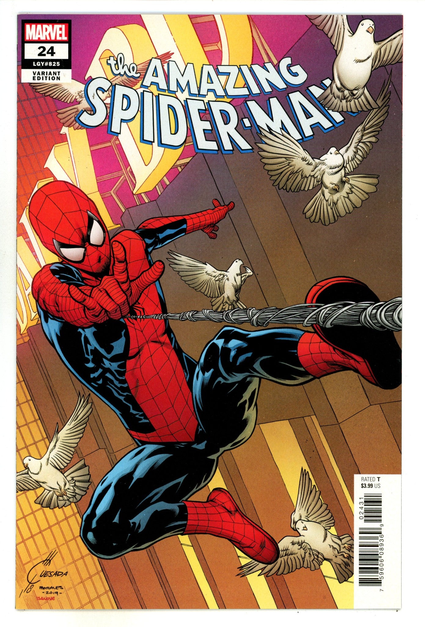 Amazing Spider-Man Vol 5 24 (825) High Grade (2019) Quesada Variant 