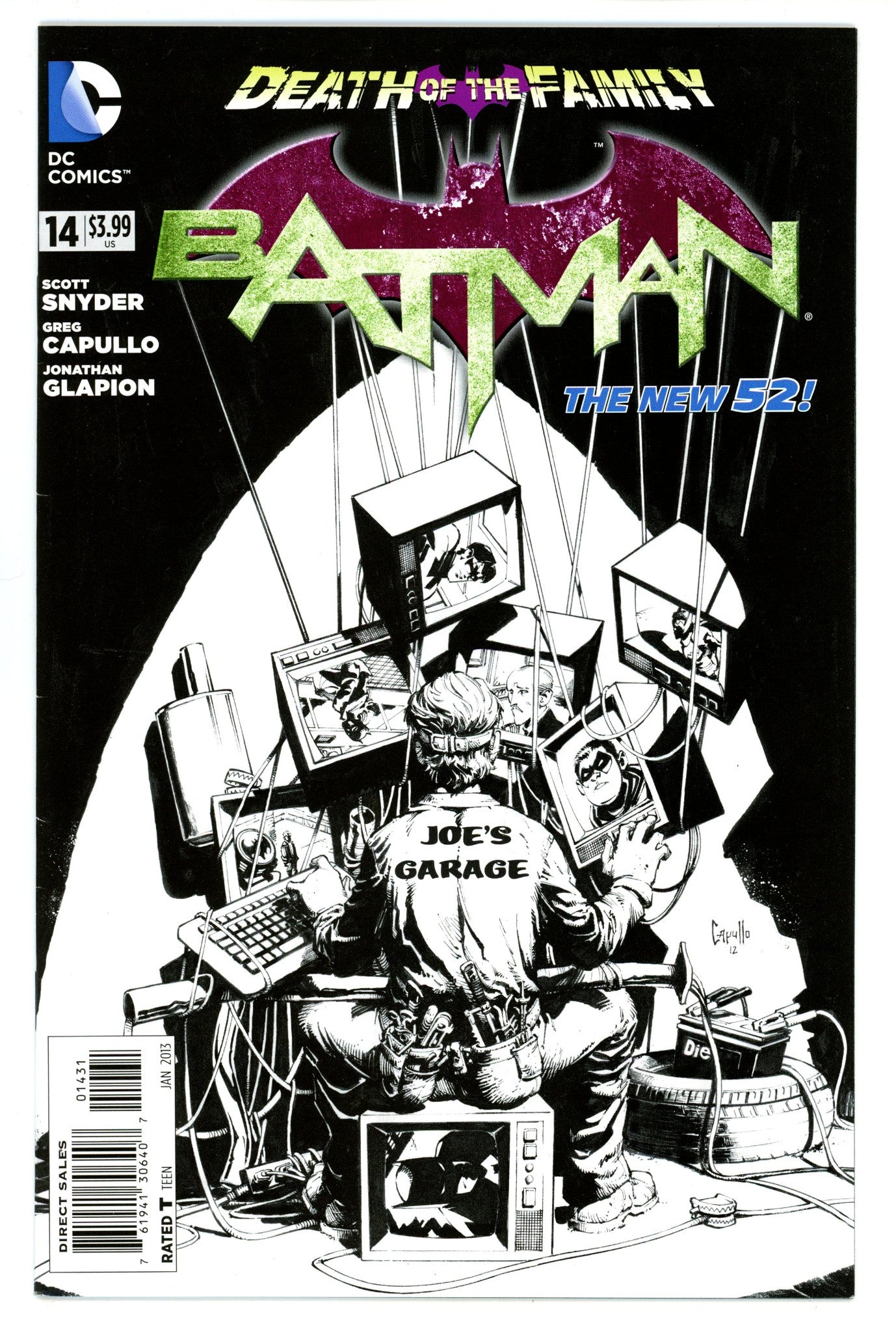 Batman Vol 2 14 FN/VF (7.0) (2013) Capullo B&W Incentive Variant 