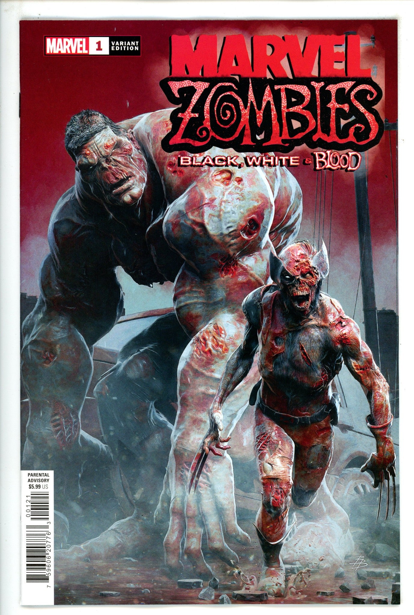 Marvel Zombies Black White Blood 1 Barends Variant (2023)