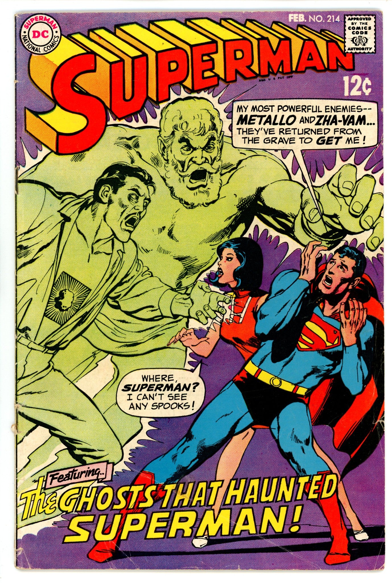 Superman Vol 1 214 VG (4.0) (1969) 