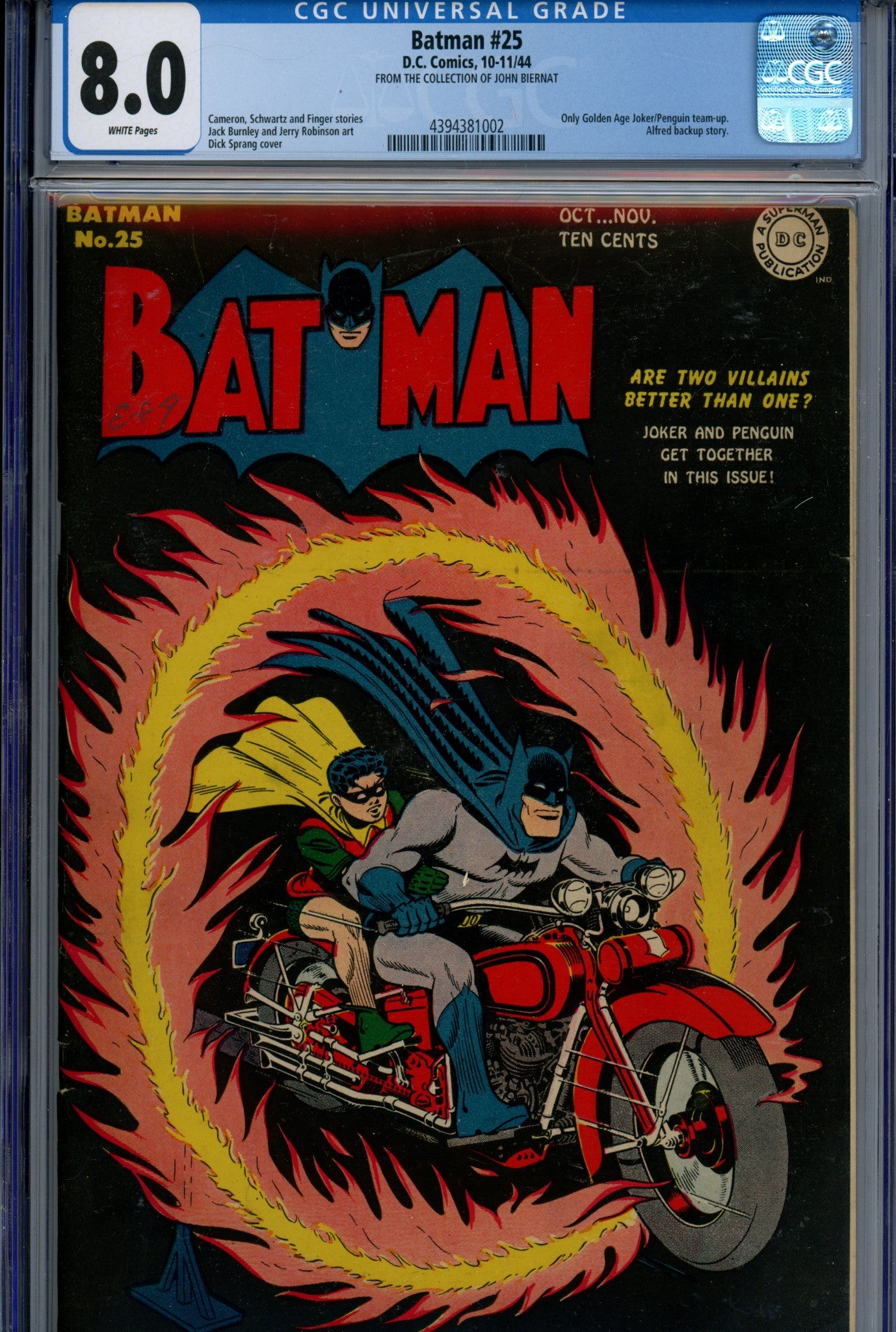 Batman Vol 1 25 CGC 8.0 (VF) (1944) 