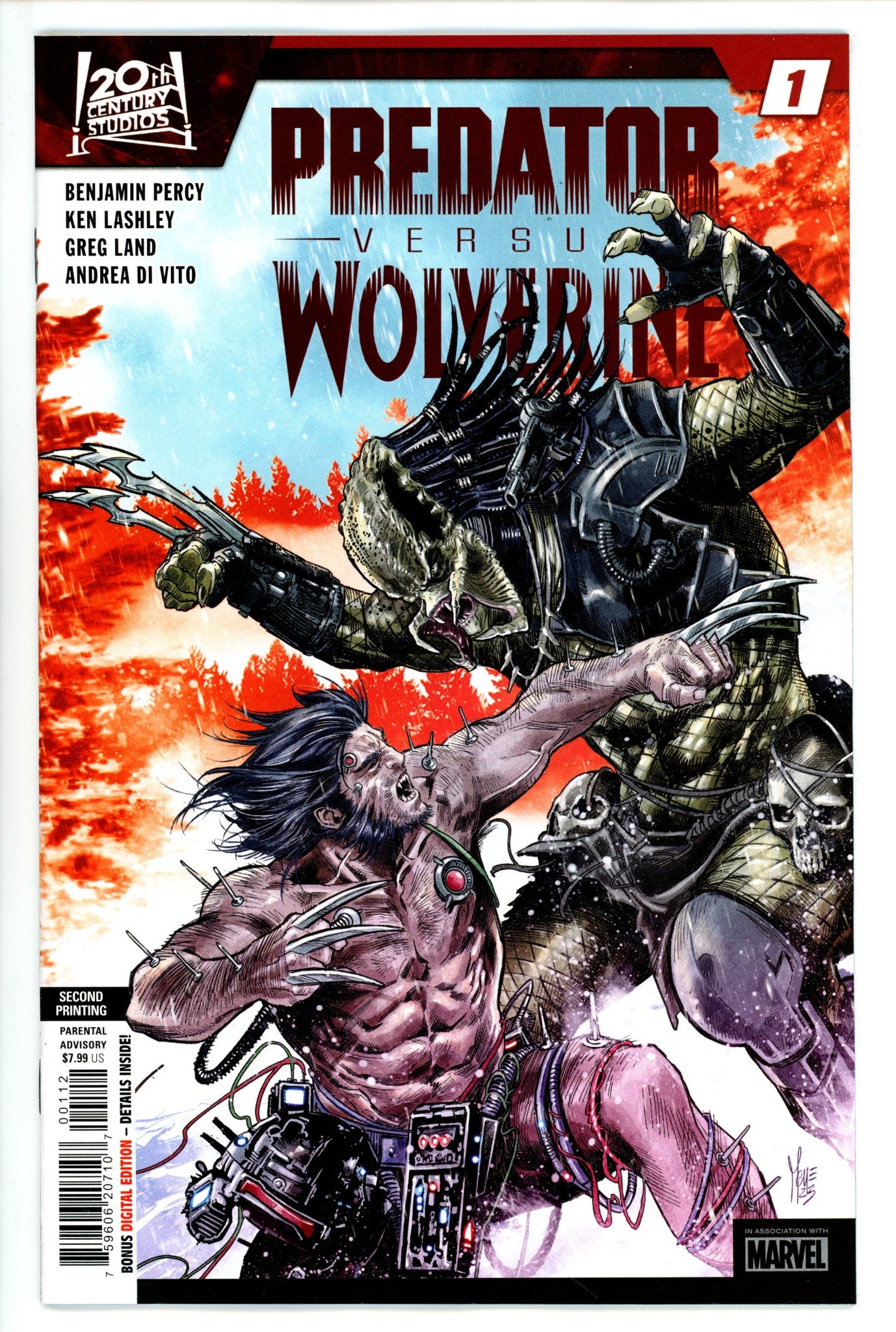 Predator Vs Wolverine 1 Checchetto 2nd Print 2Nd Print (2023)