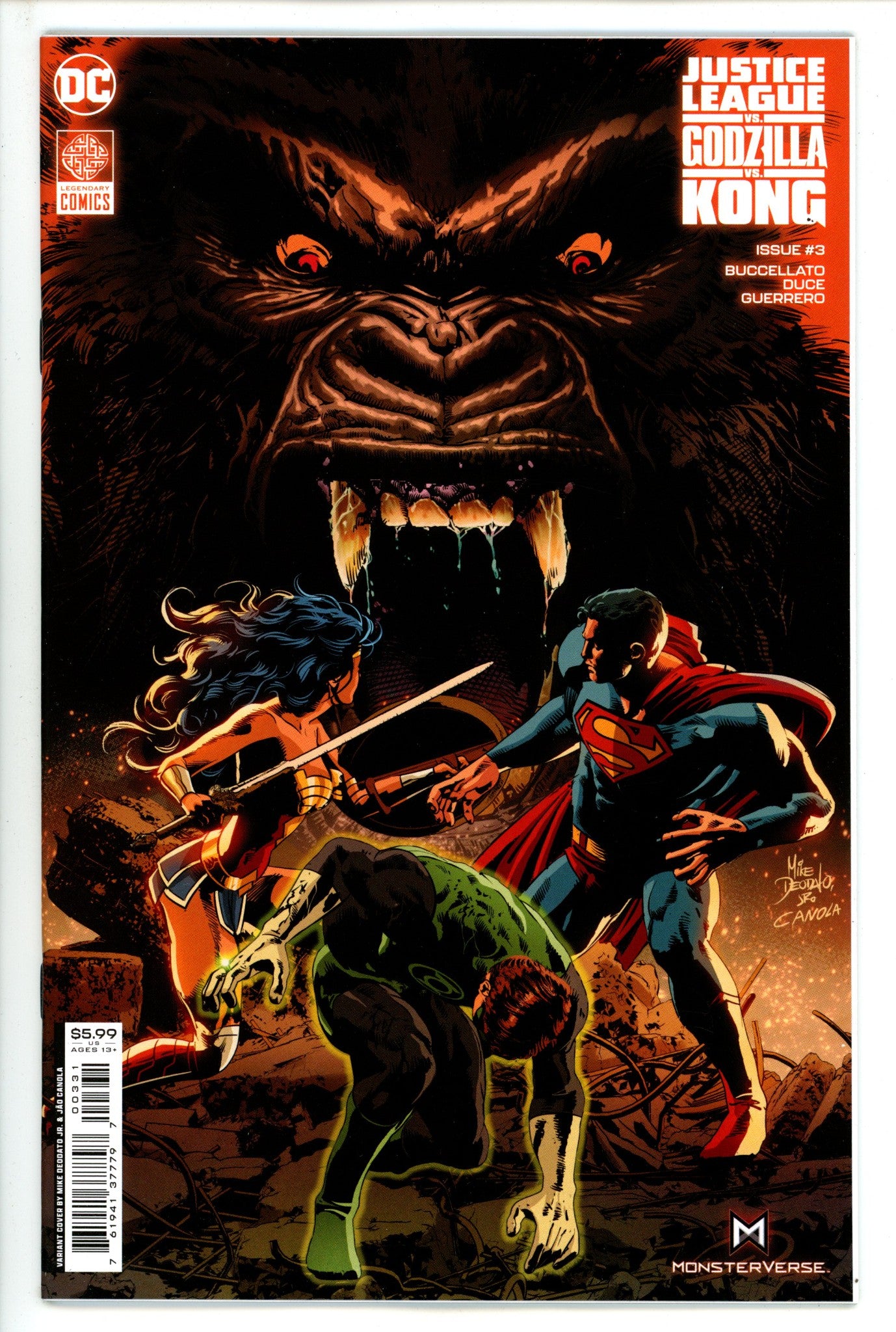 Justice League Vs Godzilla Vs Kong 3 Jr. Variant (2023)