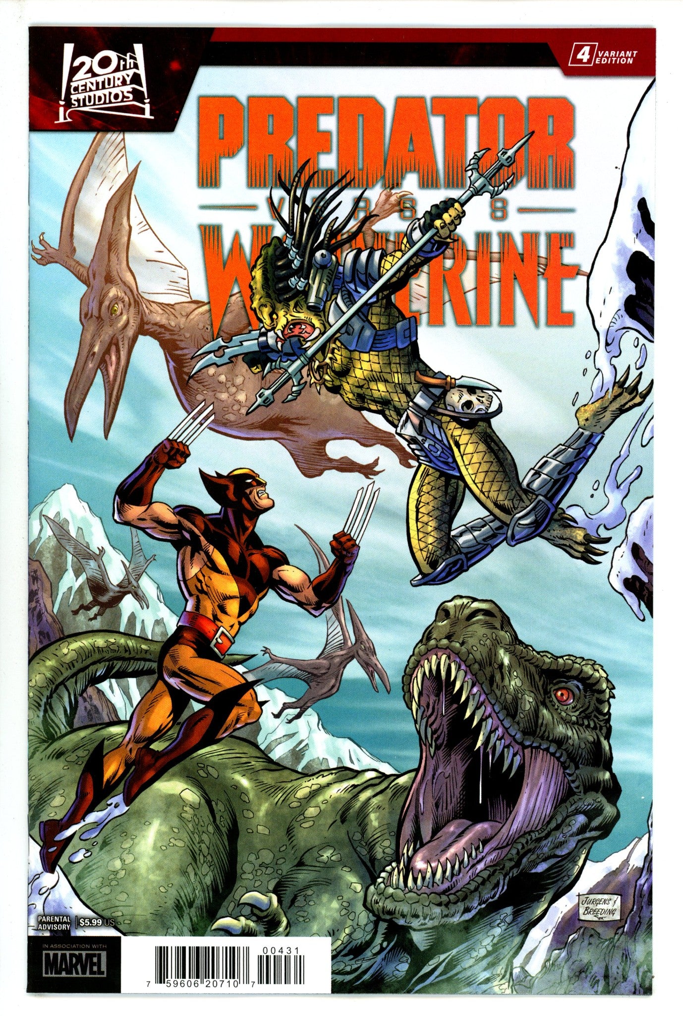 Predator Vs Wolverine 4 Jurgens Variant (2023)