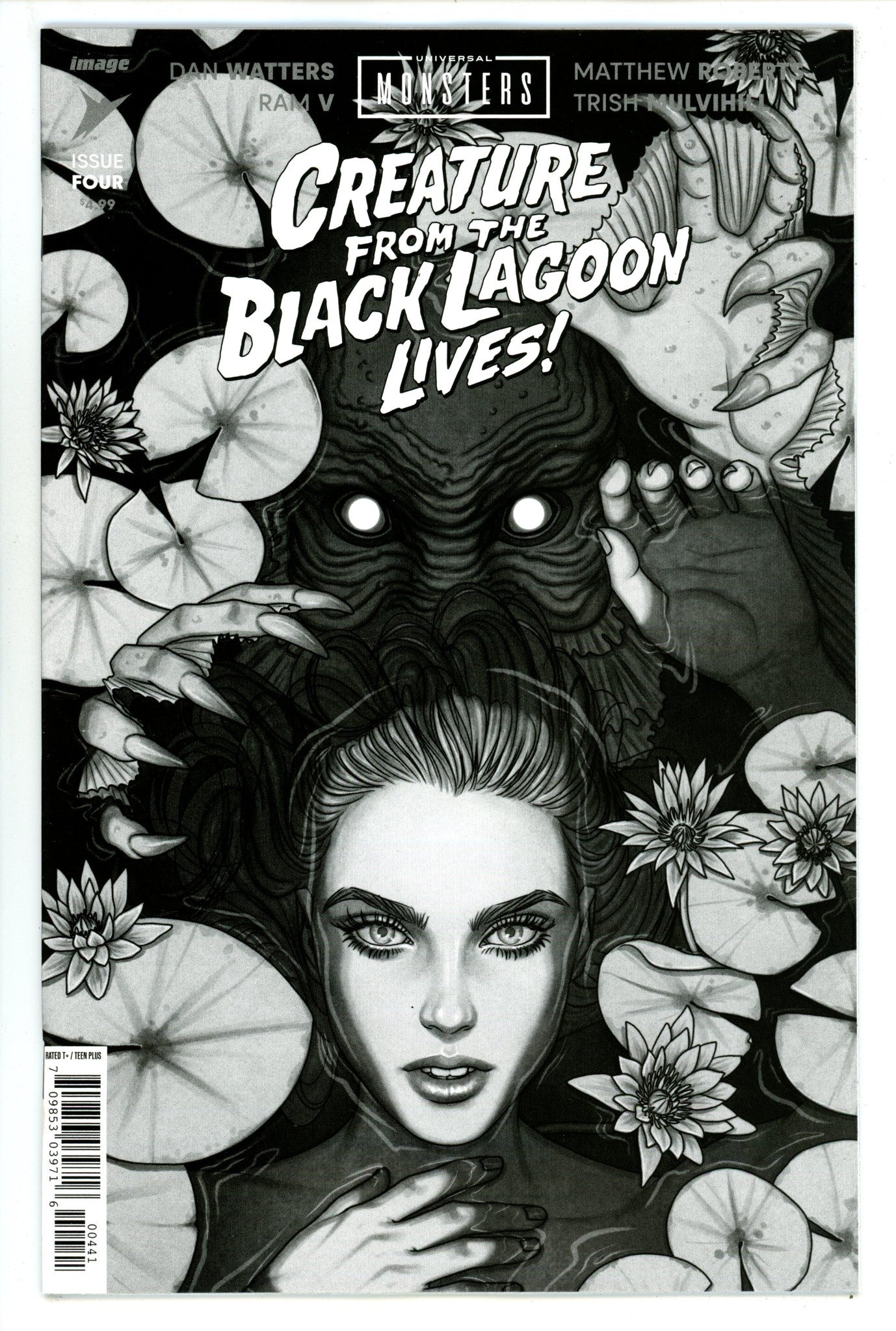 Universal Monsters Creature From The Black Lagoon Lives!  4 Frison  B&W Incentive Variant NM-  (2024)