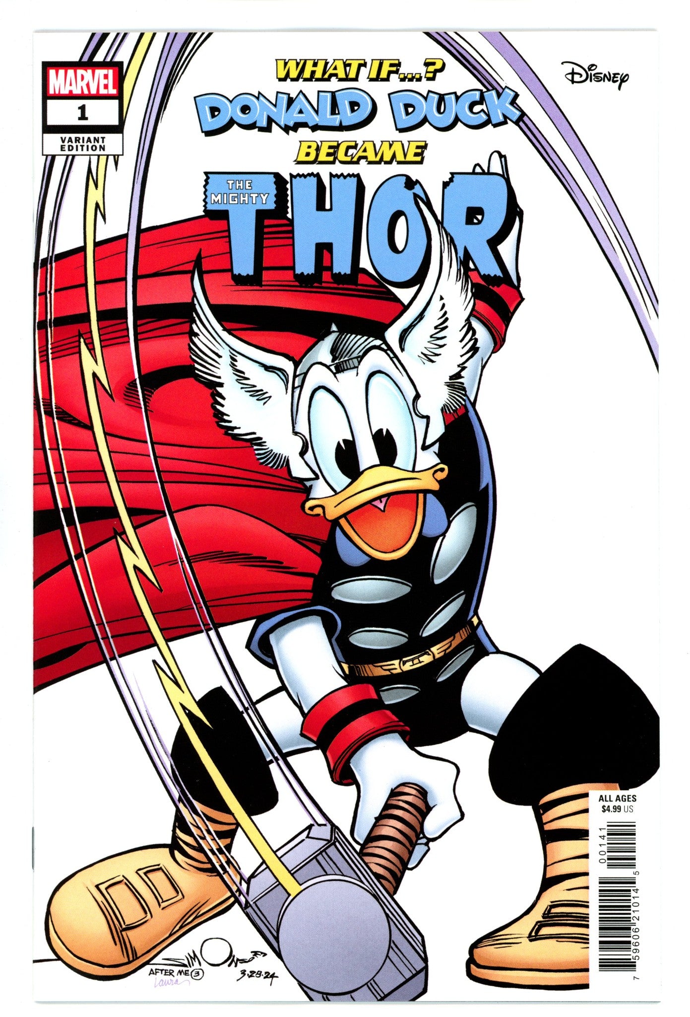 What If Donald Duck Became Thor 1 Simonson Variant (2024)