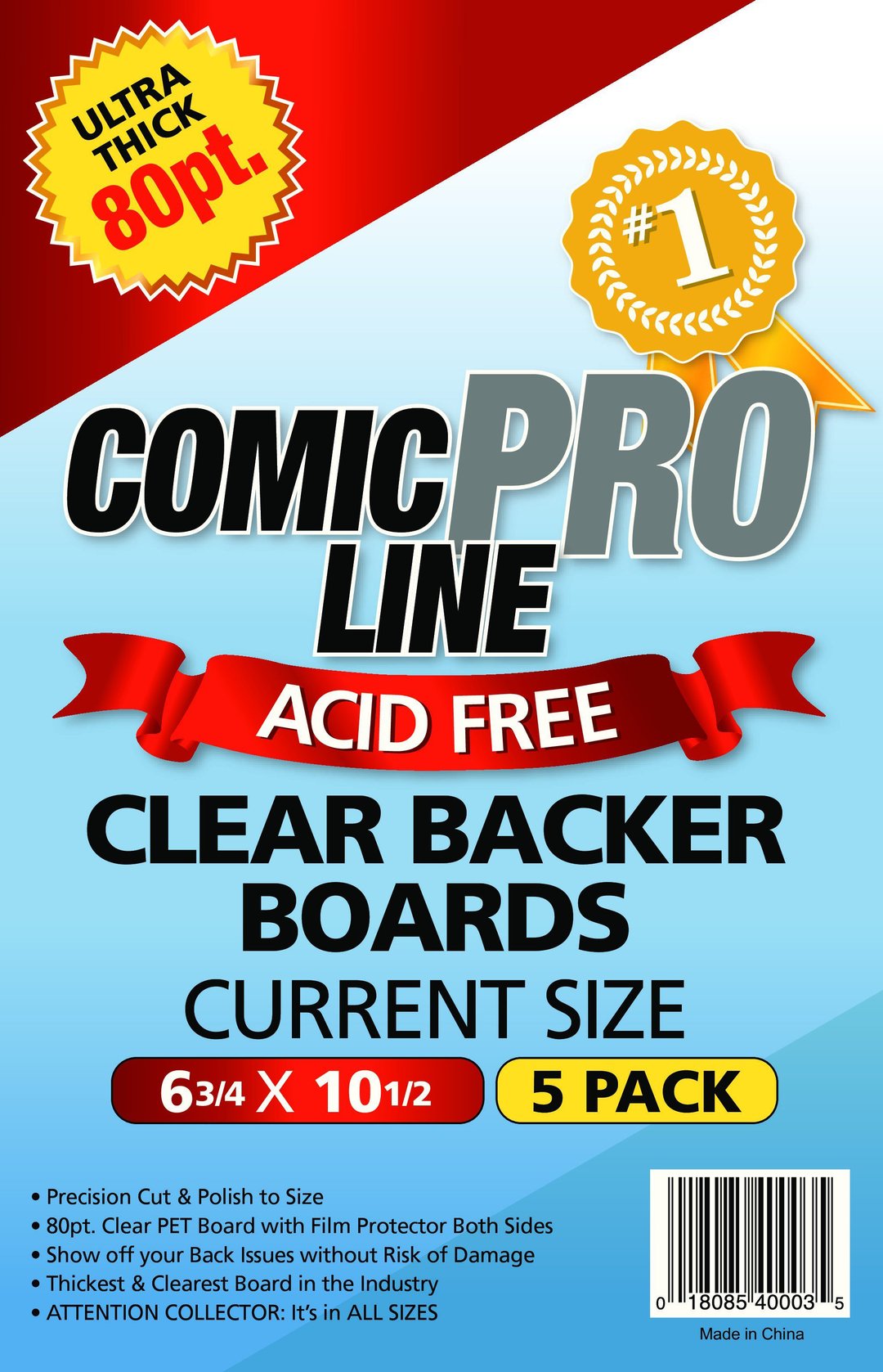 Pack of 100 BCW Regular Comic Book Acid Free Backer Boards 6 7/8 x10 1/2  backing