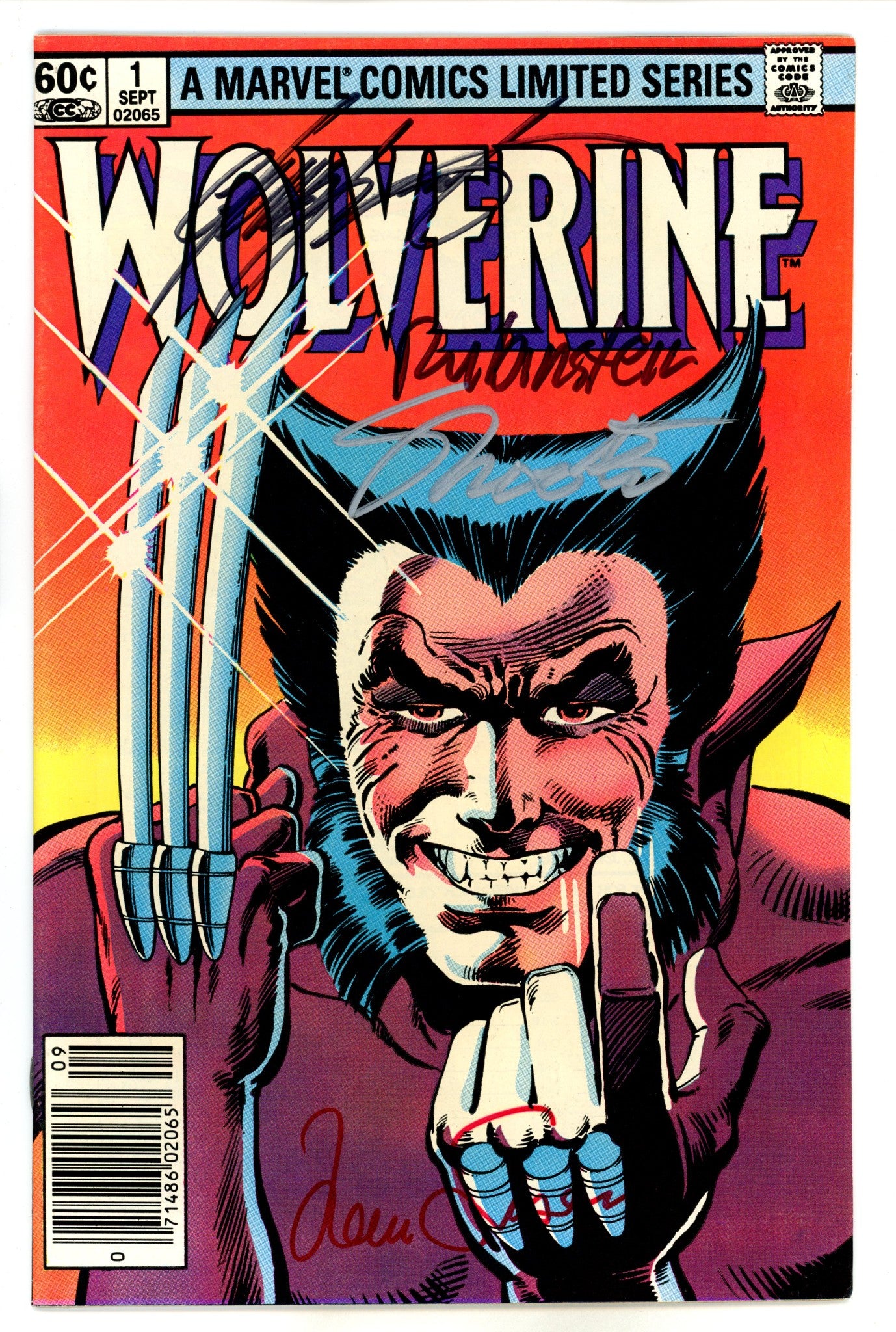 Wolverine Vol 1 1 Newsstand Signed Claremont, Rubinstein, Shooter, Simonson VF+