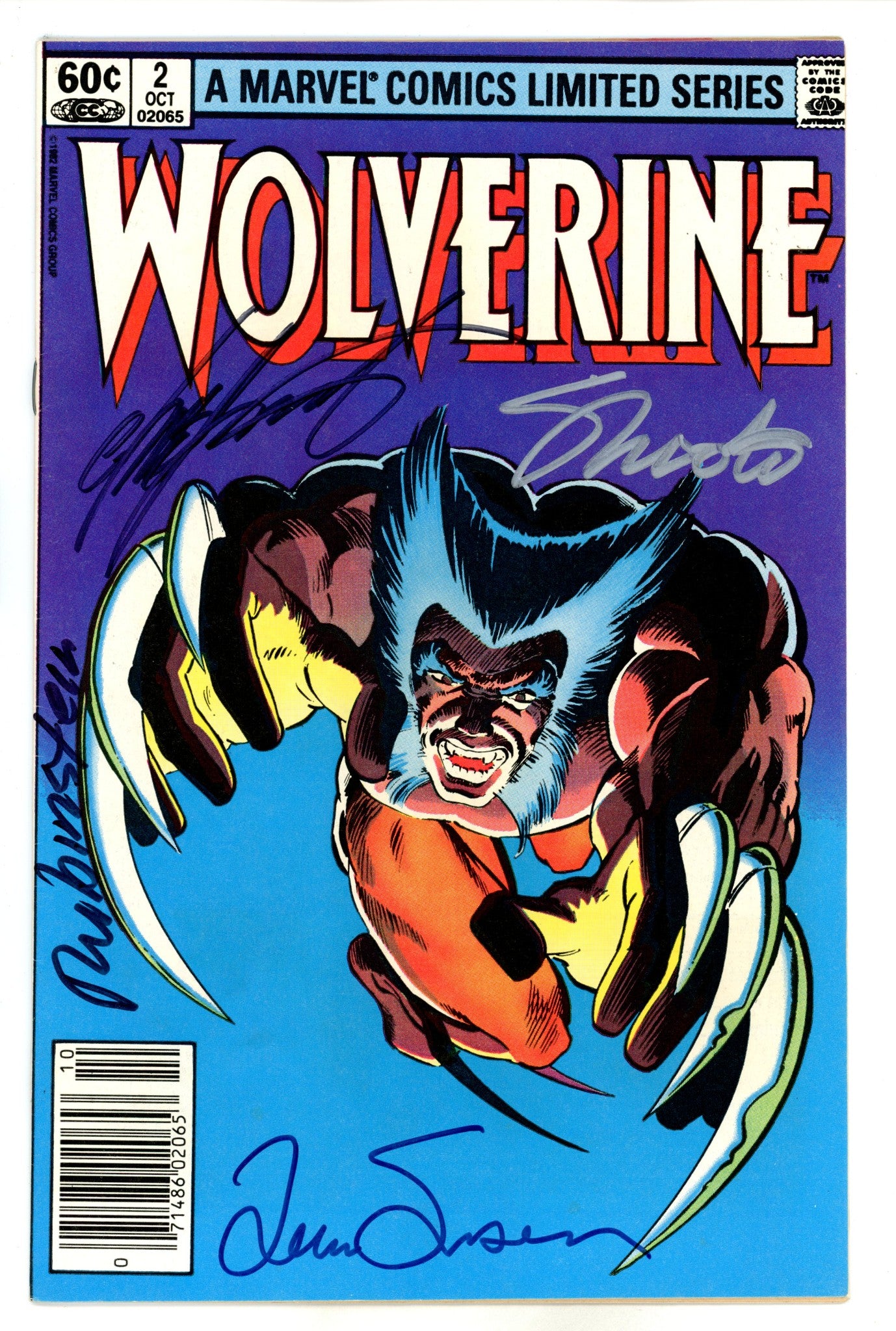 Wolverine Vol 1 2 Newsstand Signed Claremont, Rubinstein, Shooter, Simonson F/VF