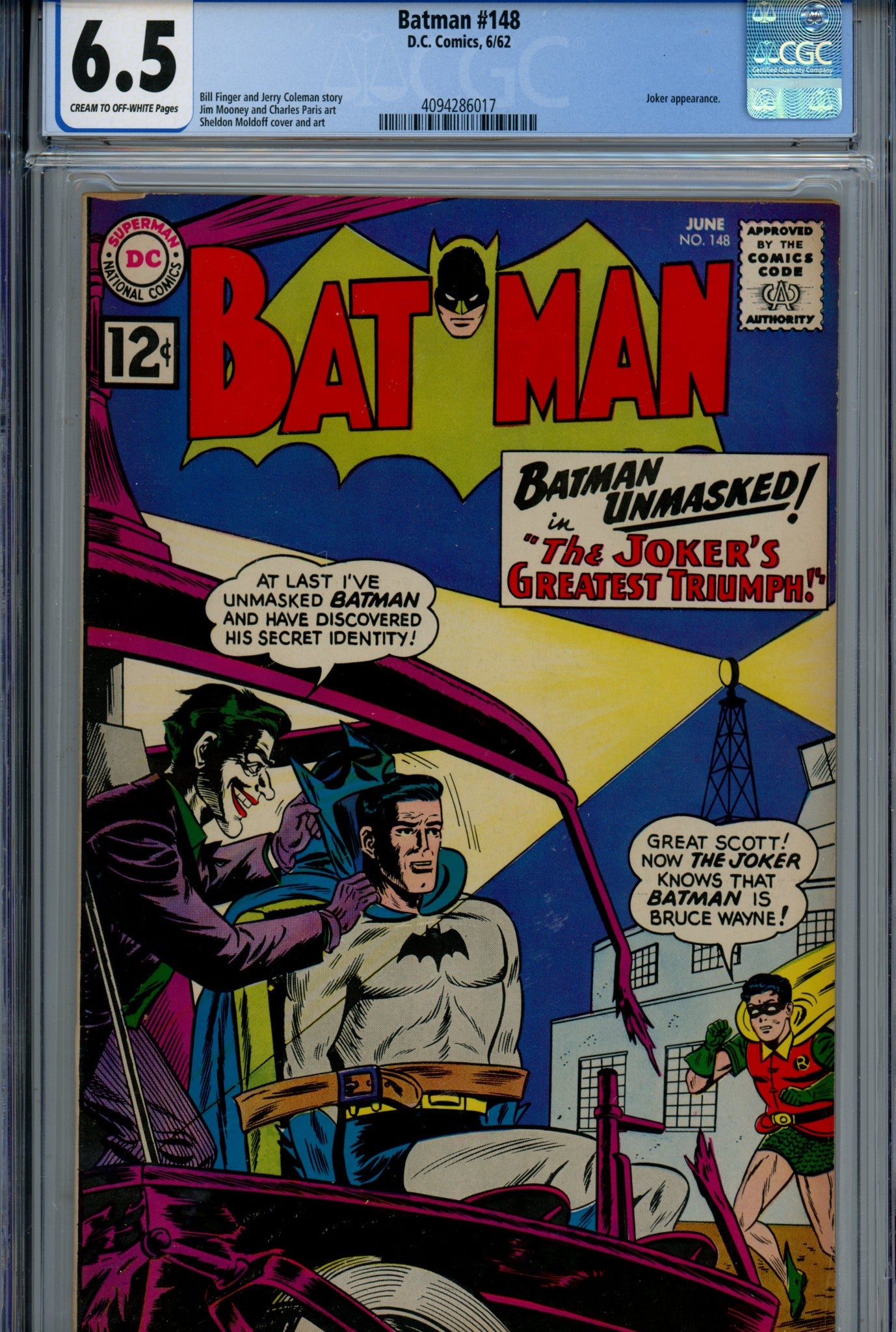 Batman Vol 1 148 CGC 6.5 (1962)