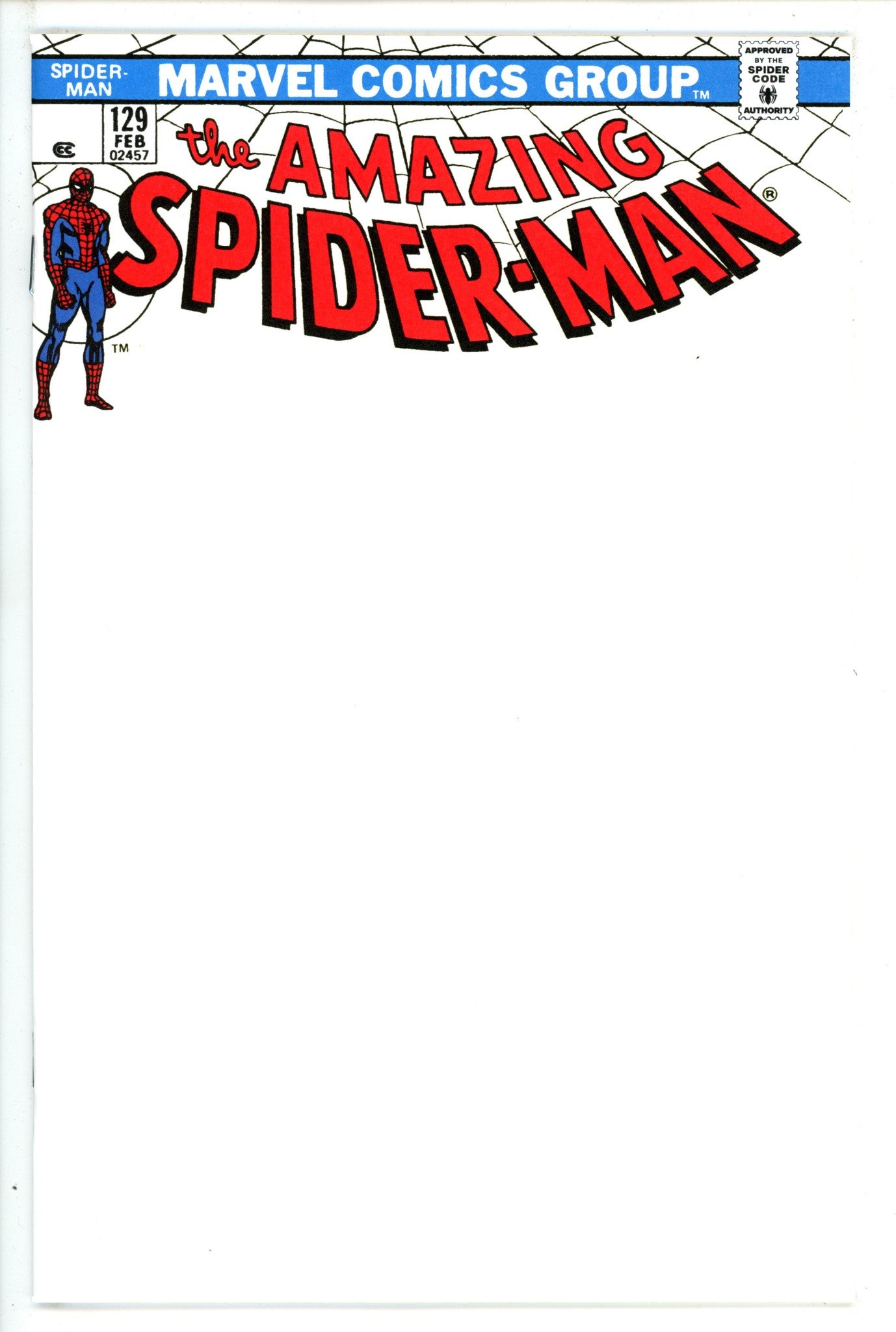 Amazing Spider-Man Vol 1 129 Blank 616 Exclusive Variant (2023)