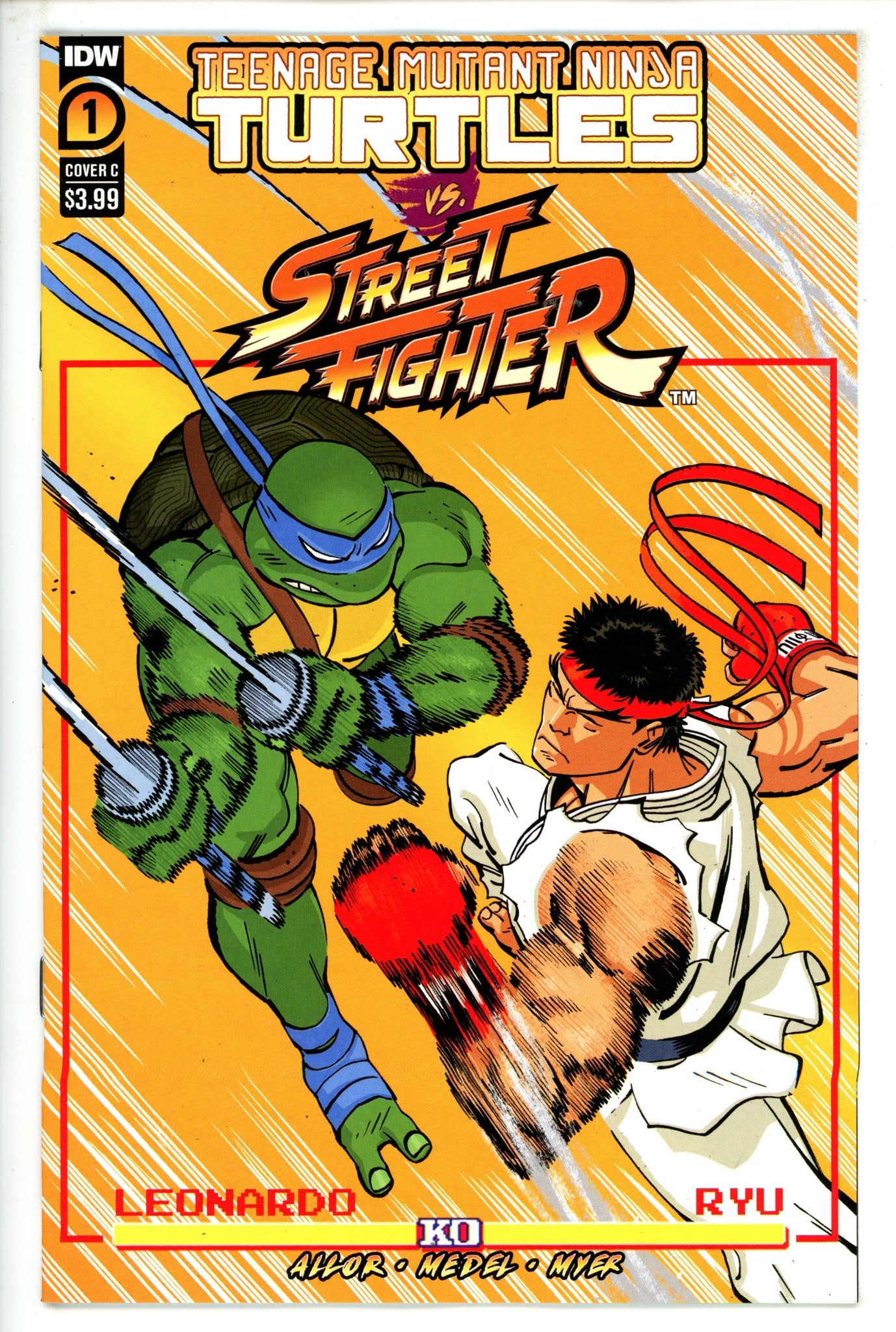 TMNT VS STREET order FIGHTER RYU/LEONARDO! RARE