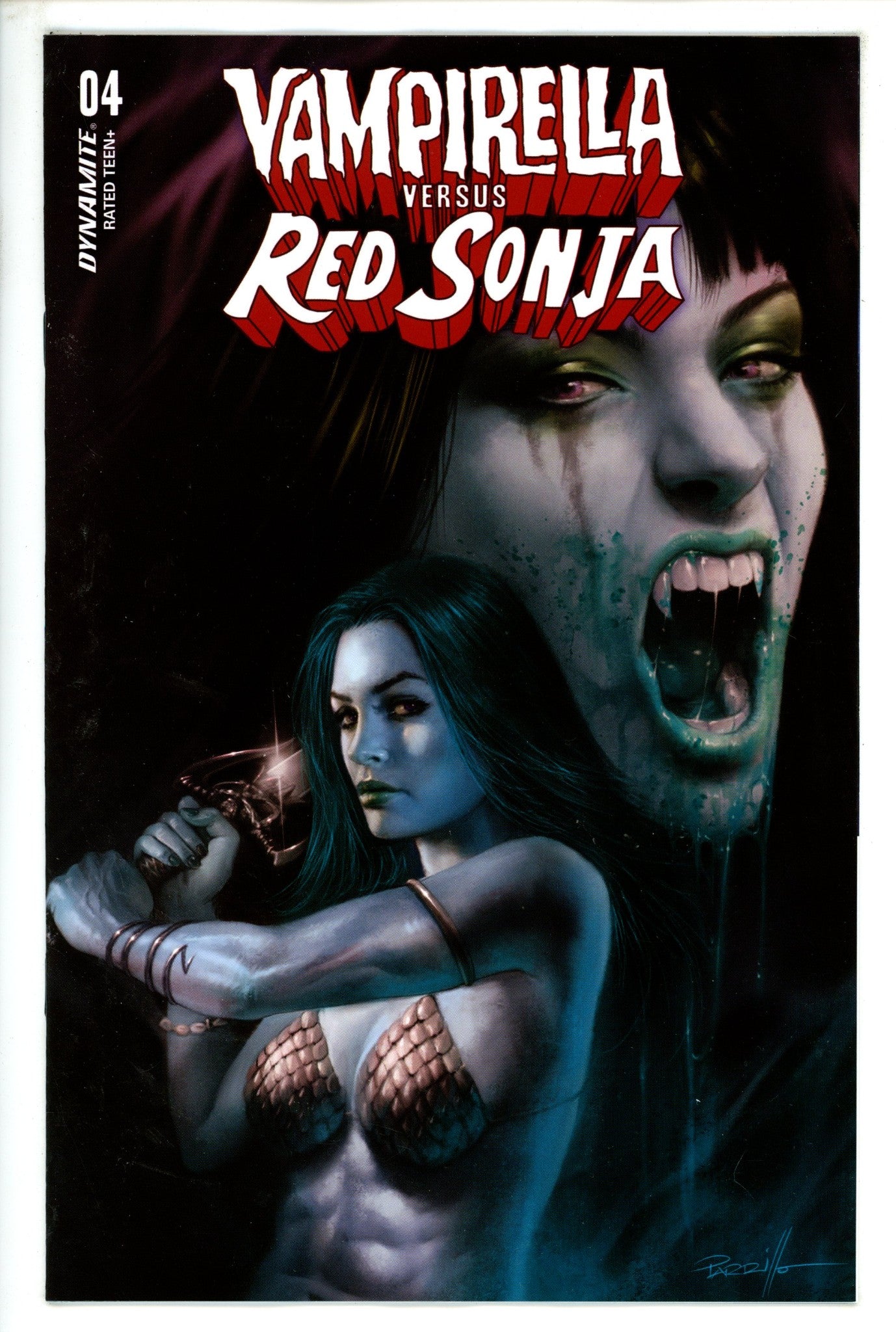 Vampirella vs Red Sonja 4 Parrillo UV Variant (2023)